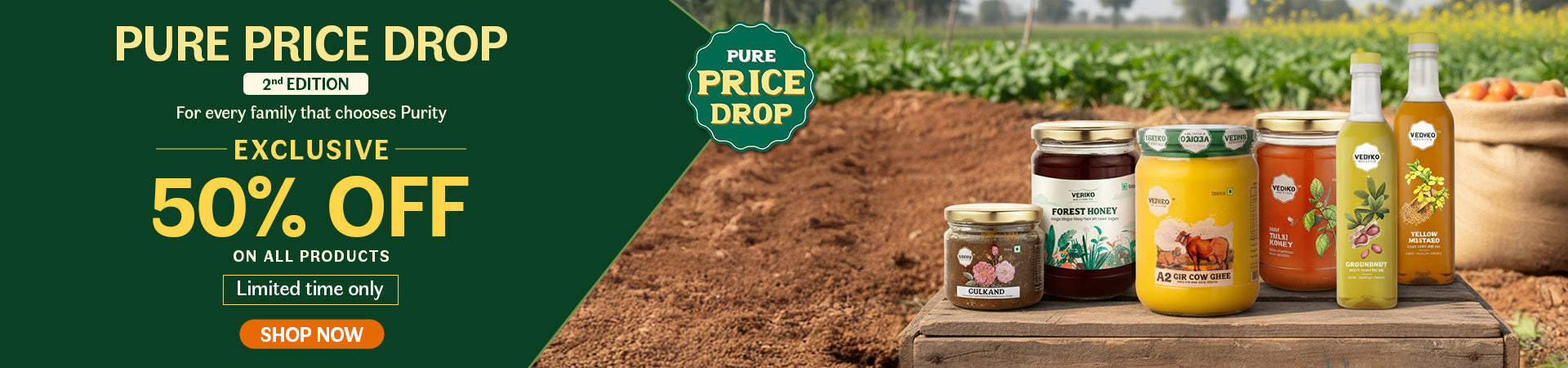 FLAT 50% OFF ON ALL PRODUCTS