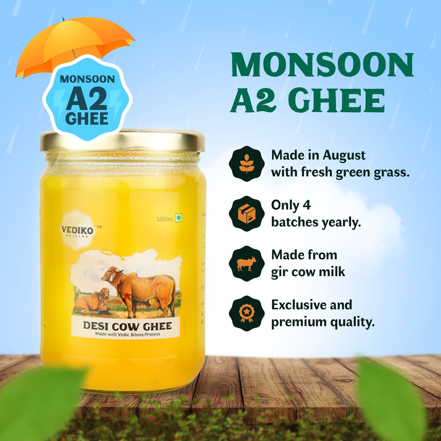 Gir Cow Ghee (Monsoon Edition)