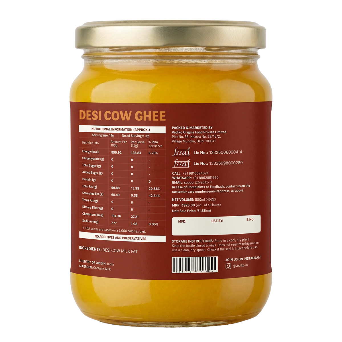 A2 Desi Cow Ghee