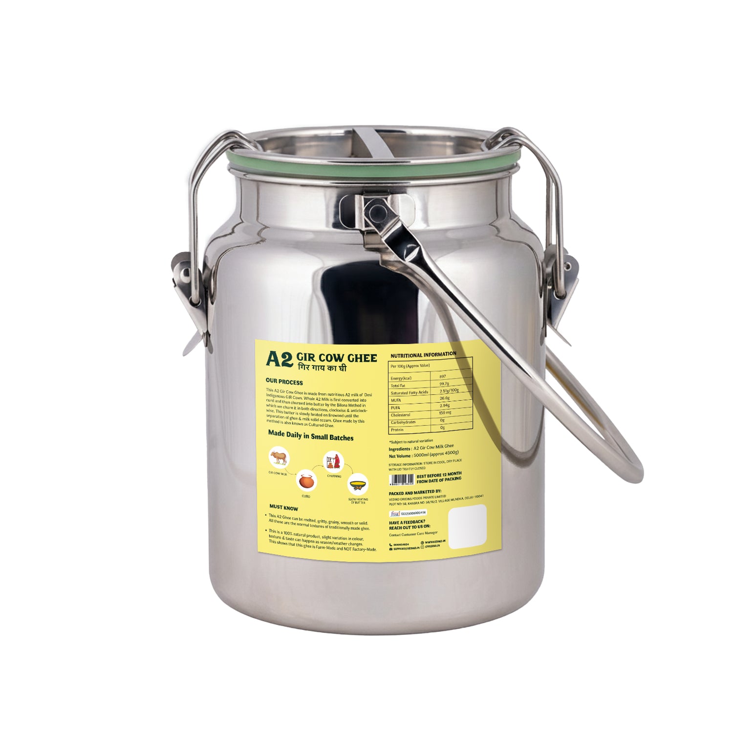Gir Cow Ghee 5L – Vediko Origins
